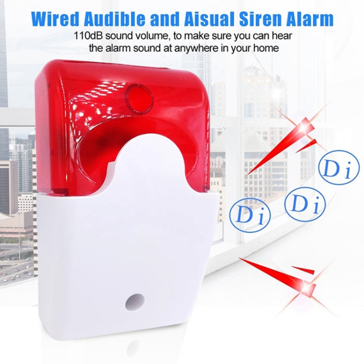 Mini Wired Red Strobe Siren for Burglar Security Alarm, Mini Mini Wired Red Strobe Siren for Burglar Security Alarm, Mini